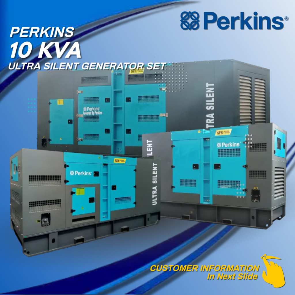 Genset Perkins 10 KVA Silent Diesel - Murah