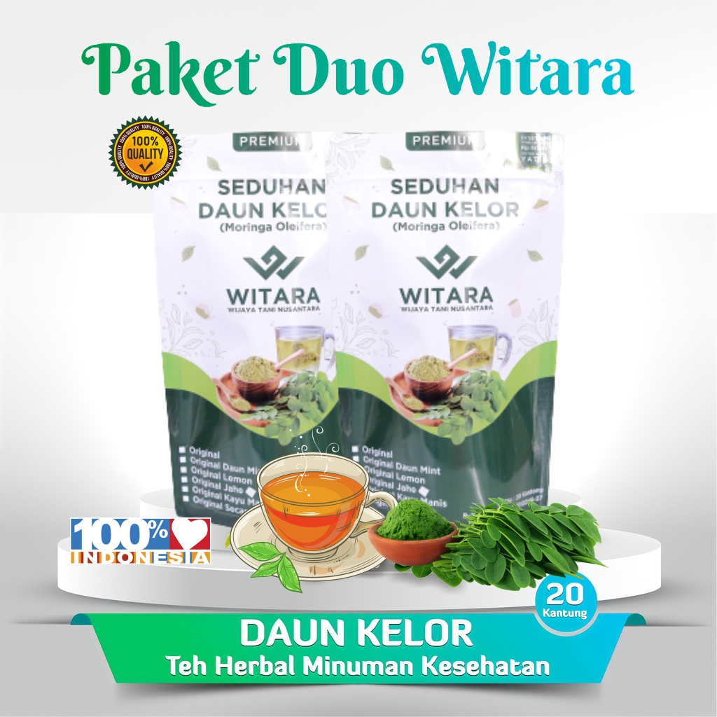 

Teh Daun Kelor Teh WITARA Ekstrak Moringa Oleifera