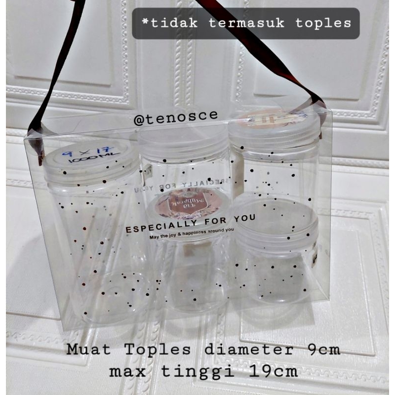 

5set Tas Mika Tenteng Handle Bag Souvenir Hampers Box Especially 27cm Toples Kue Kering Tabung 1000ml 600ml Lebaran Imlek Natal