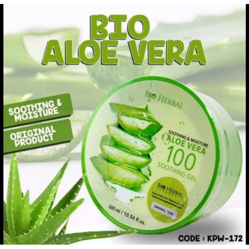 Bio Herbal Aloe Vera - Soothing & Moisture Aloe Vera Soothing Gel Lidah Buaya Original Aloe Vera Gel