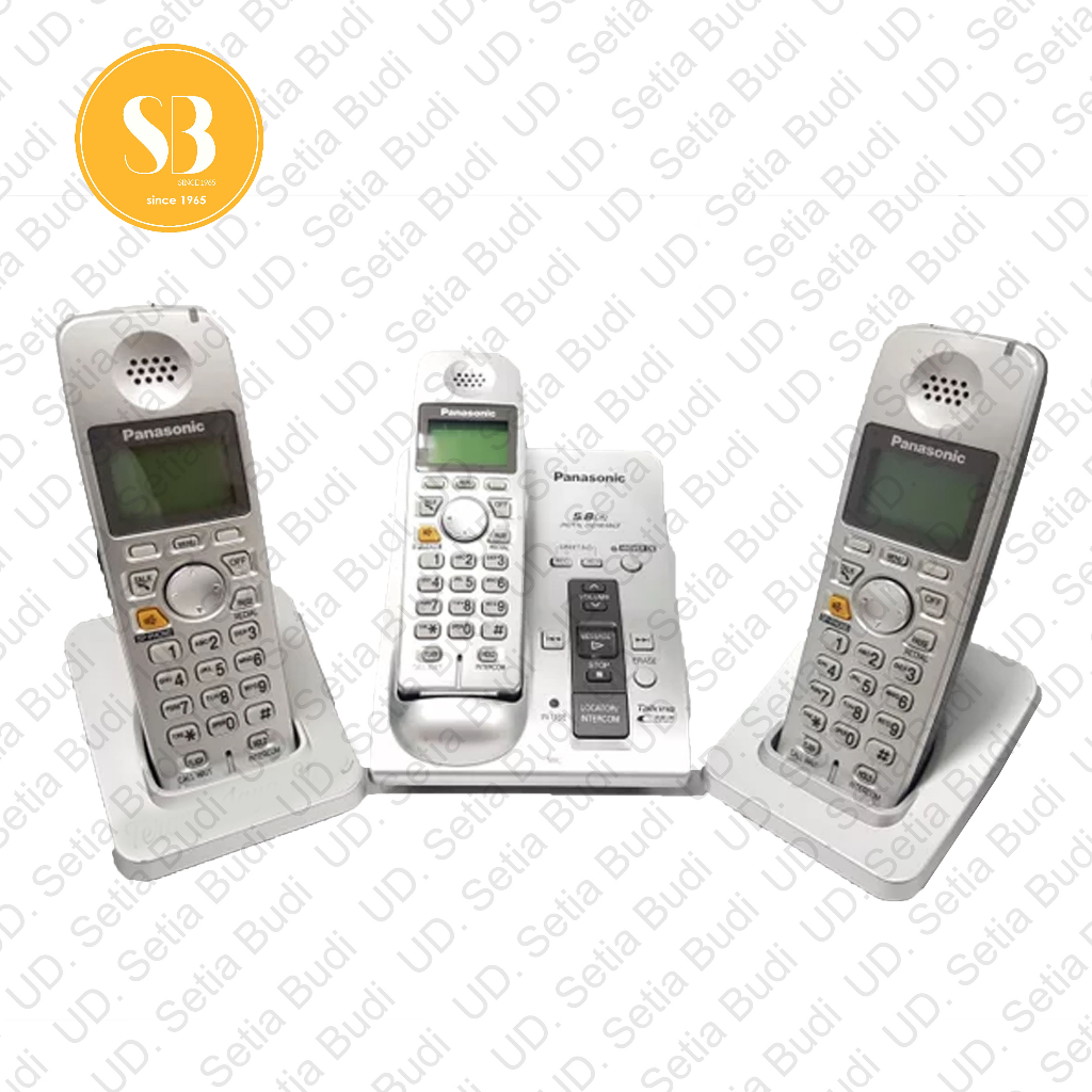 Telepon Cordless Isi 3 Panasonic KX-TG6053 Wireless Baru dan Asli