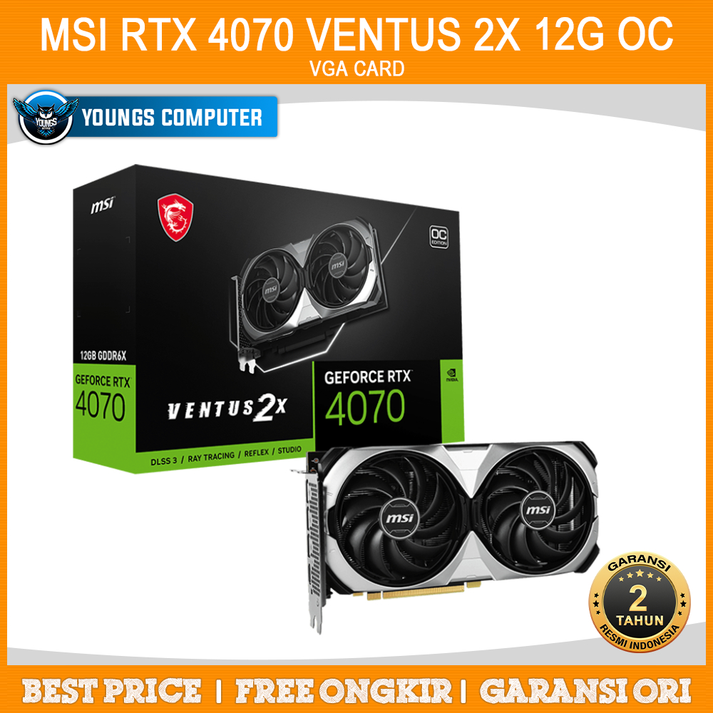 VGA MSI GeForce RTX 4070 VENTUS 2X 12G OC | RTX4070 12GB GDDR6X