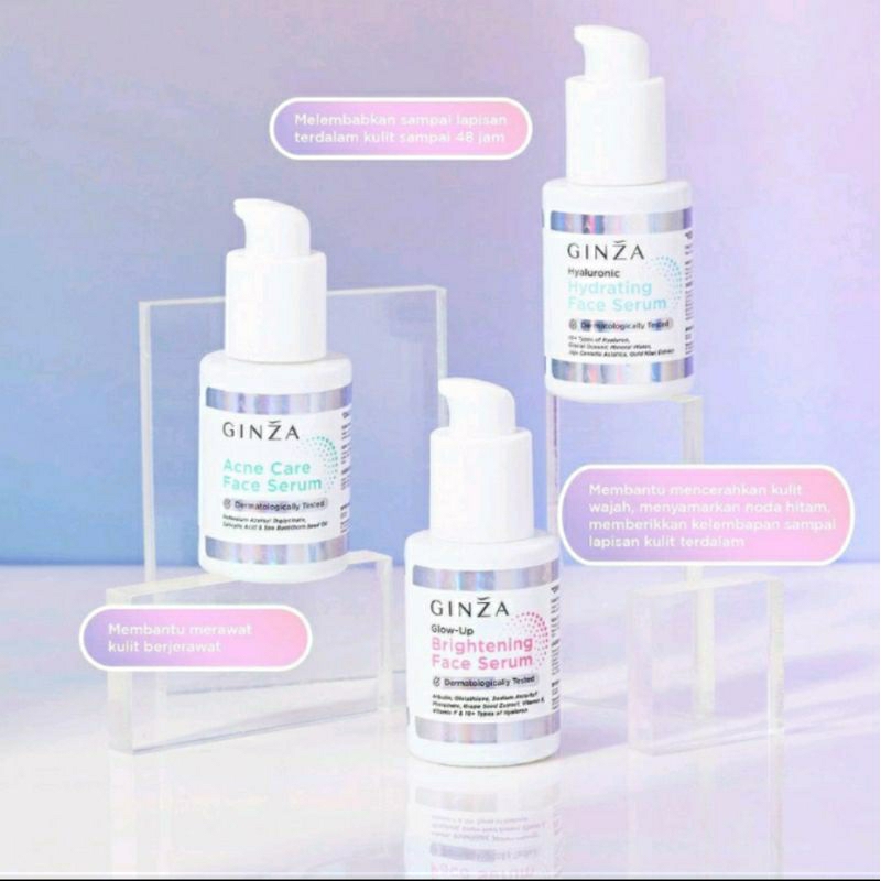 Ginza Face Serum Series | Glow Up Brightening | Hyaluronic Hydrating | Acne Care