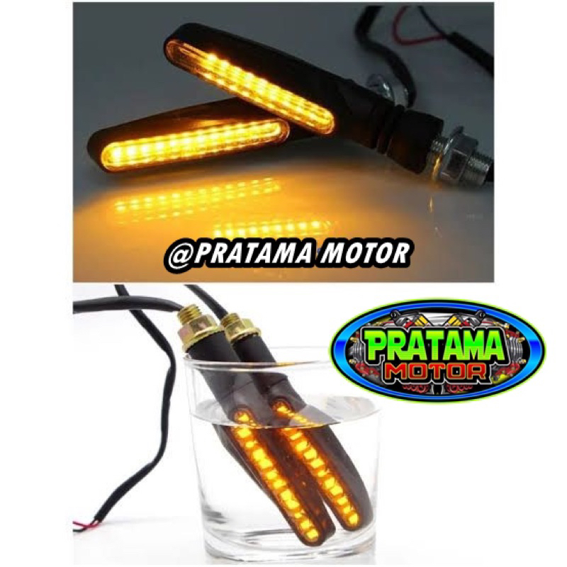 COD Lanpu Sen Running Lampu Sein Kiri Kanan Sepasang Model Torpedo Sen Lidi Moge Running Universal Depan Belakang Vario 125/159 ADV CBR CB150R Byson Vixion Tiger