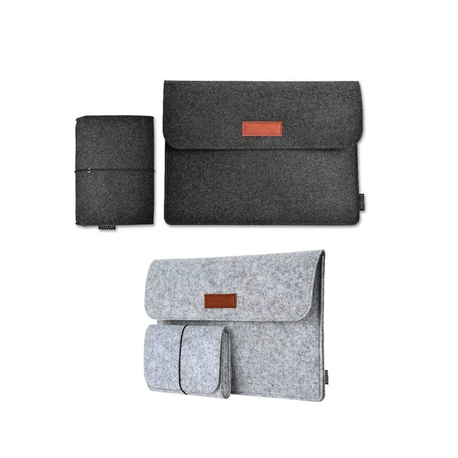 Tas Laptop Sarung Softcase Sleeve Wool Envelope 11 12 inch Abu tua