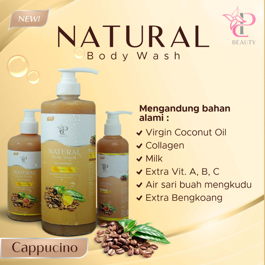 Sp Beauty Body Wash sabun cair herbal cappucino. Extra vitamin C. A &amp; Collagen. - Sabun mandi cair pemutih badan sabun cair pemutih .sabun cair herbal cappucino