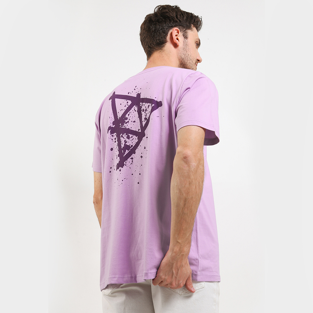 Brand Revolution - Kaos Lengan Pendek Pria Reguler False T-Shirt Lilac