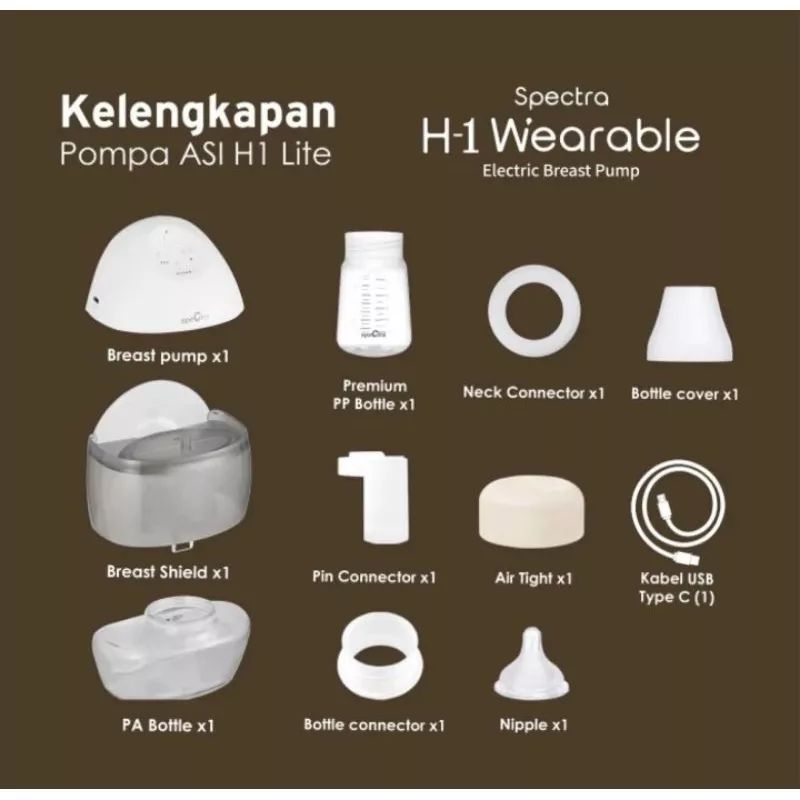 Pompa Asi Elektrik Spectra H1 Lite - Wearable Electric Breastpump