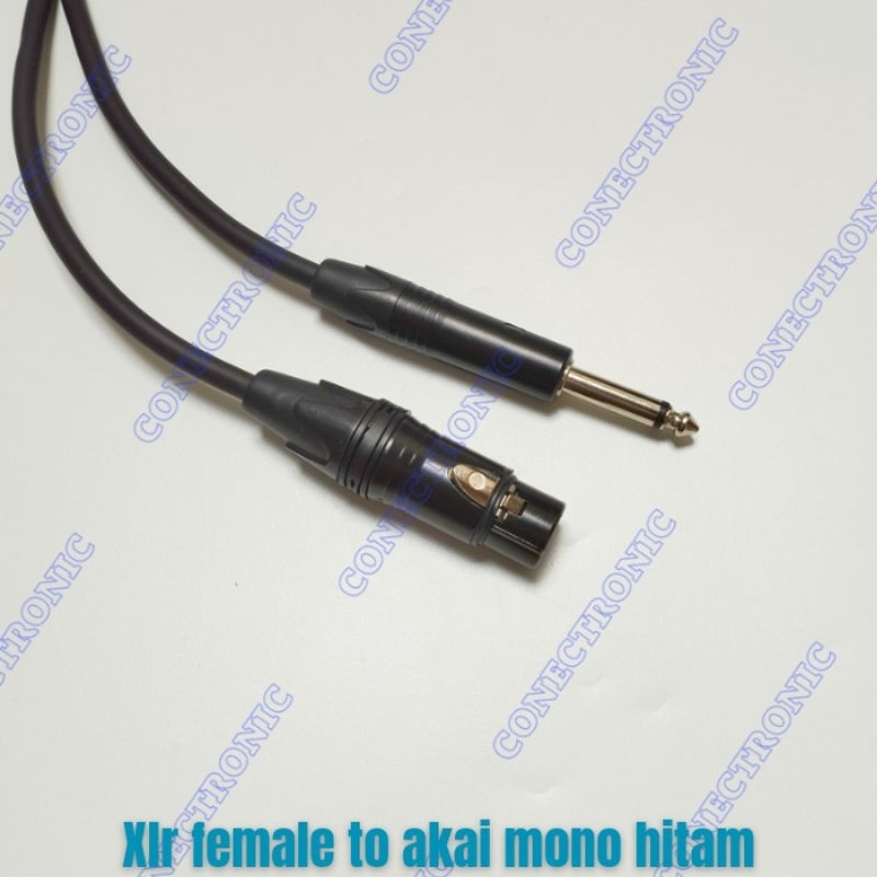 kabel microphone  xlr female 3pin to akai mono 6.5mm 15 meter