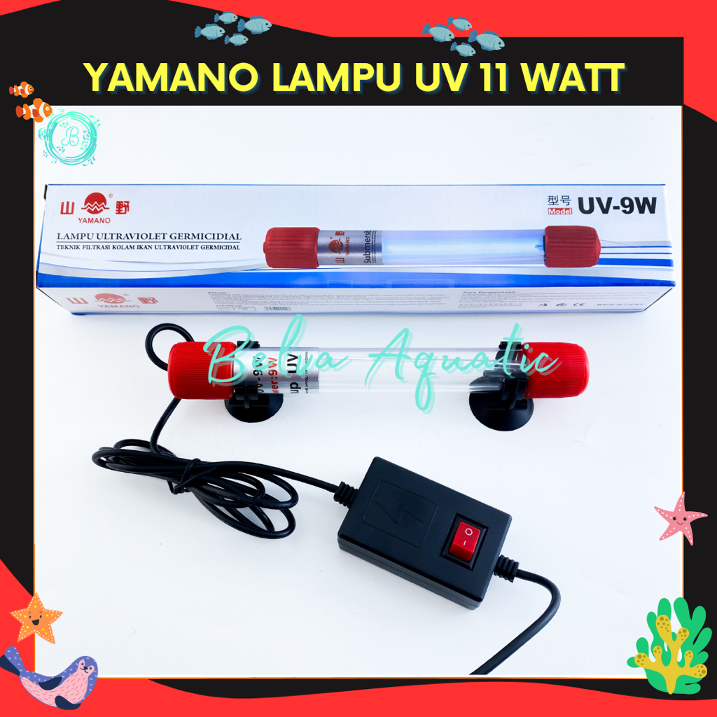 YAMANO UV 11 Watt Lampu UV Ultra Violet Aquarium Aquascape Lampu Anti Lumut Akuarium