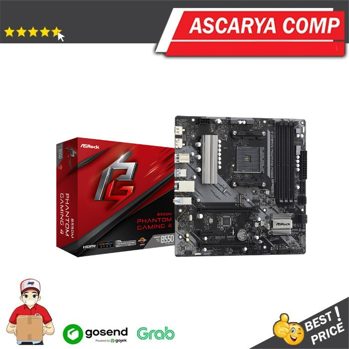 ASRock B550M Phantom Gaming 4 (AM4, AMD Promontory B550, DDR4, USB3.2)