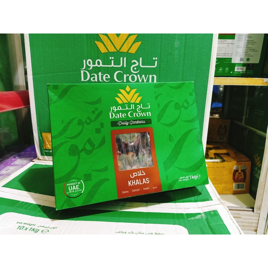 

Kurma Date Crown Khalas / Kholas 1kg exp des 2024