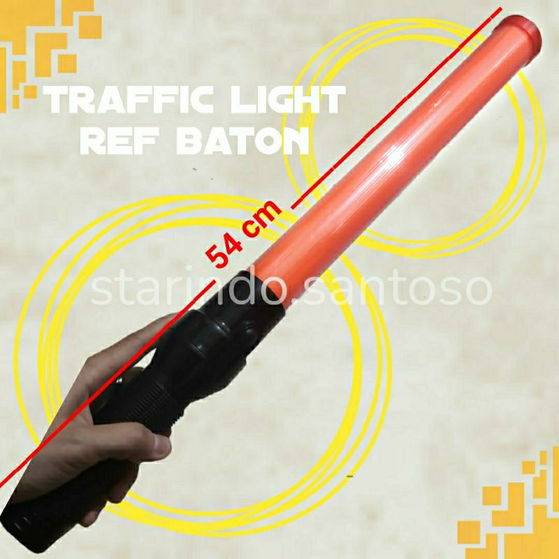 Traffic light ref baton panjang lampu safety lalin parkir lalu lintas stick lamp