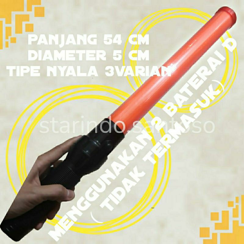 Traffic light ref baton panjang lampu safety lalin parkir lalu lintas stick lamp