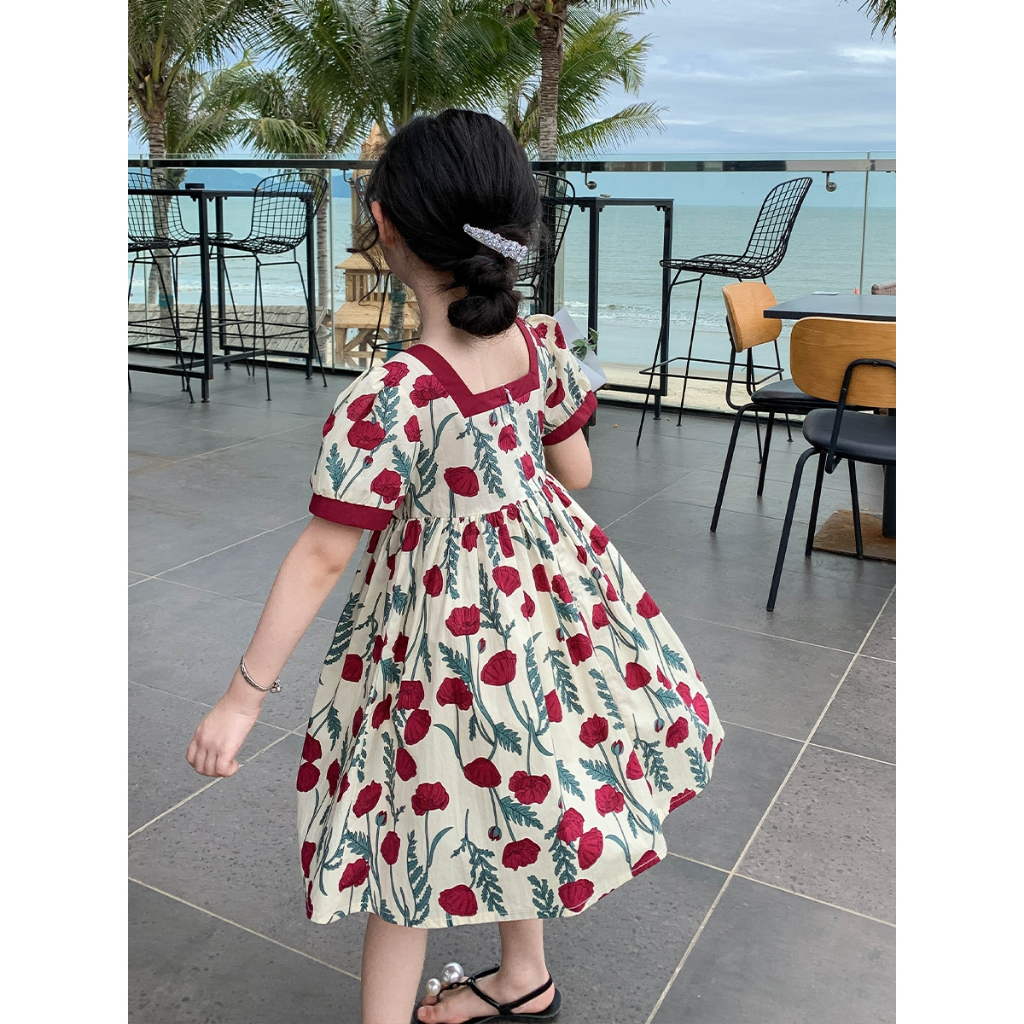 DR6-Dress Anak Perempuan Flower Red Fantasy