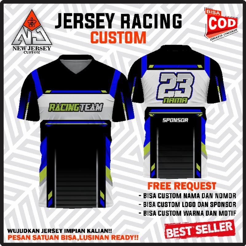 Jersey Baju Racing Custom Desain Suka Suka