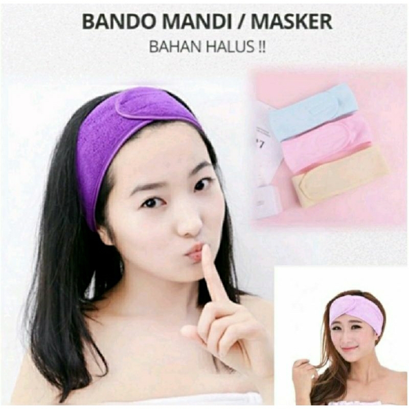 bandana mandi/bandana makeup/hairband/showe headband/bandana facial