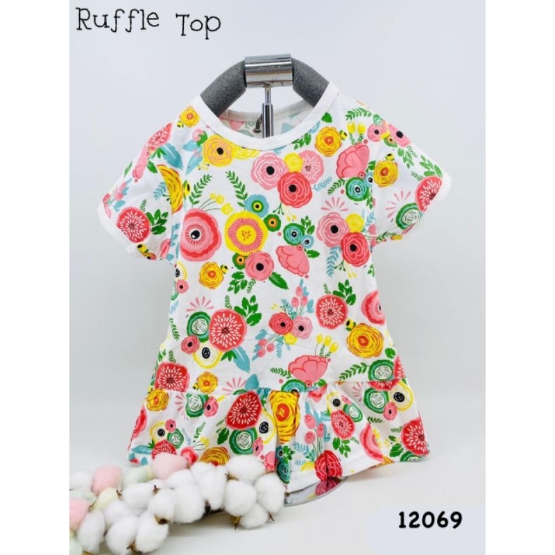 LOOPIE KIDS - RUFFLE TOP BAJU ANAK PEREMPUAN - KAOS ANAK - BAJU ANAK