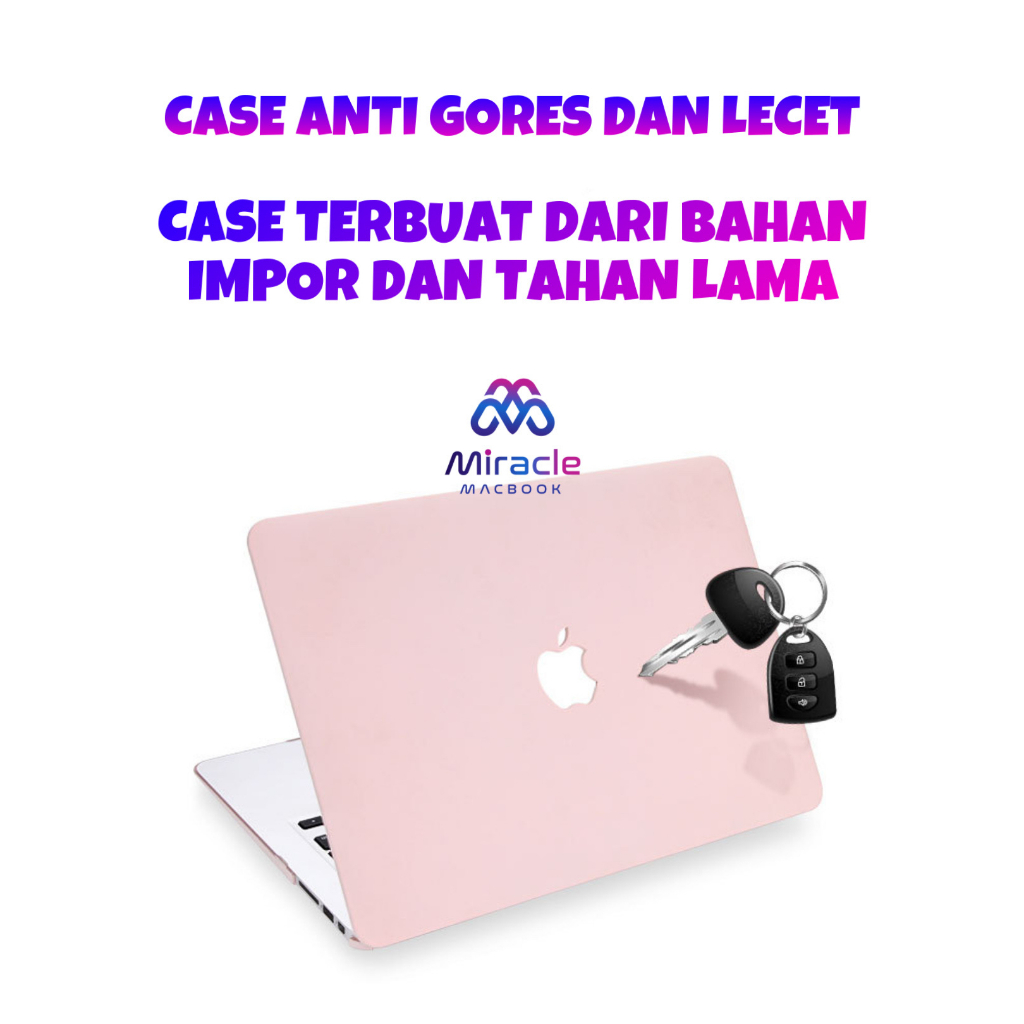 (FREE SILICONE KEYBOARD) Premium Macbook Case Pastel Colourful  With Keyboard Case for Macbook Air Pro Retina M1 M2 2015 - 2022