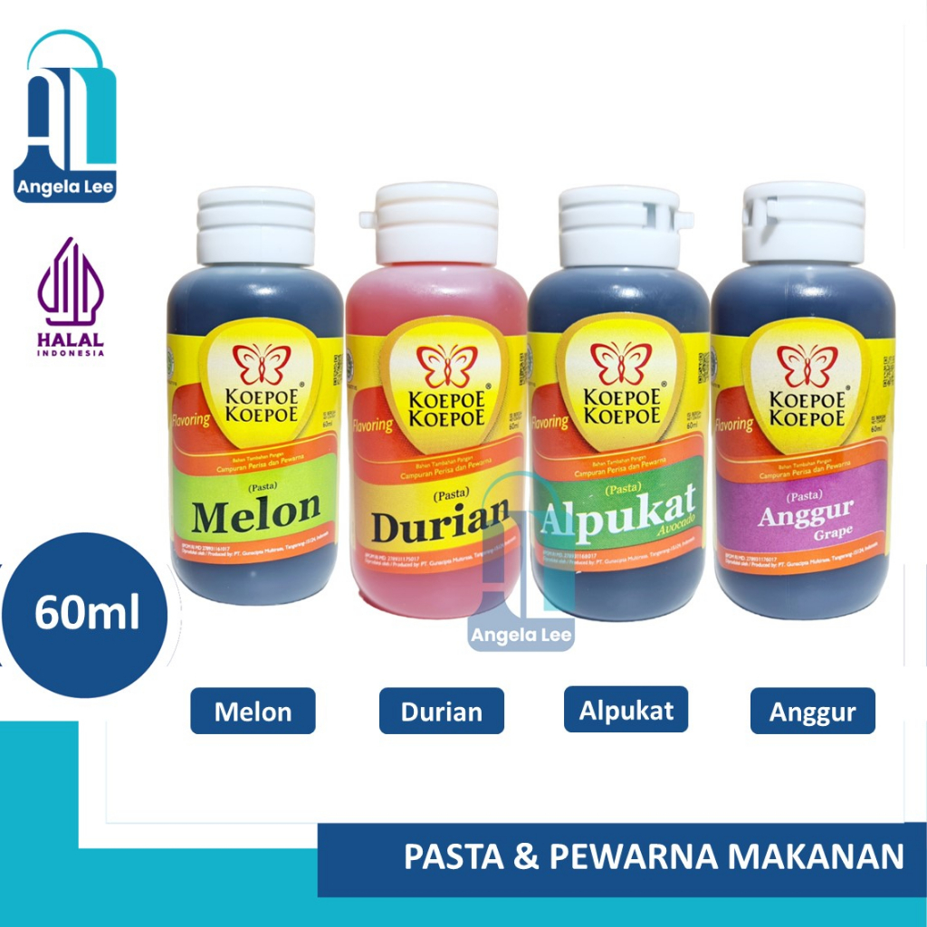 Koepoe Perisa Pewarna Pasta Buah Alpukat Durian Nangka Anggur Melon 60ml