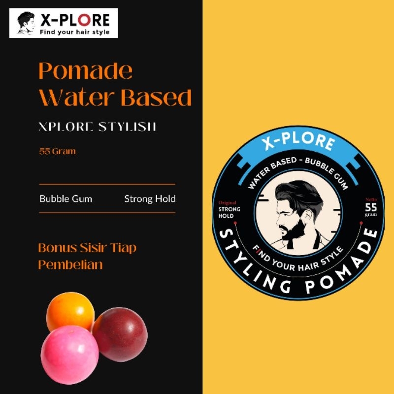 X-plore Pomade Waterbased 60 Gram Harga Grosir