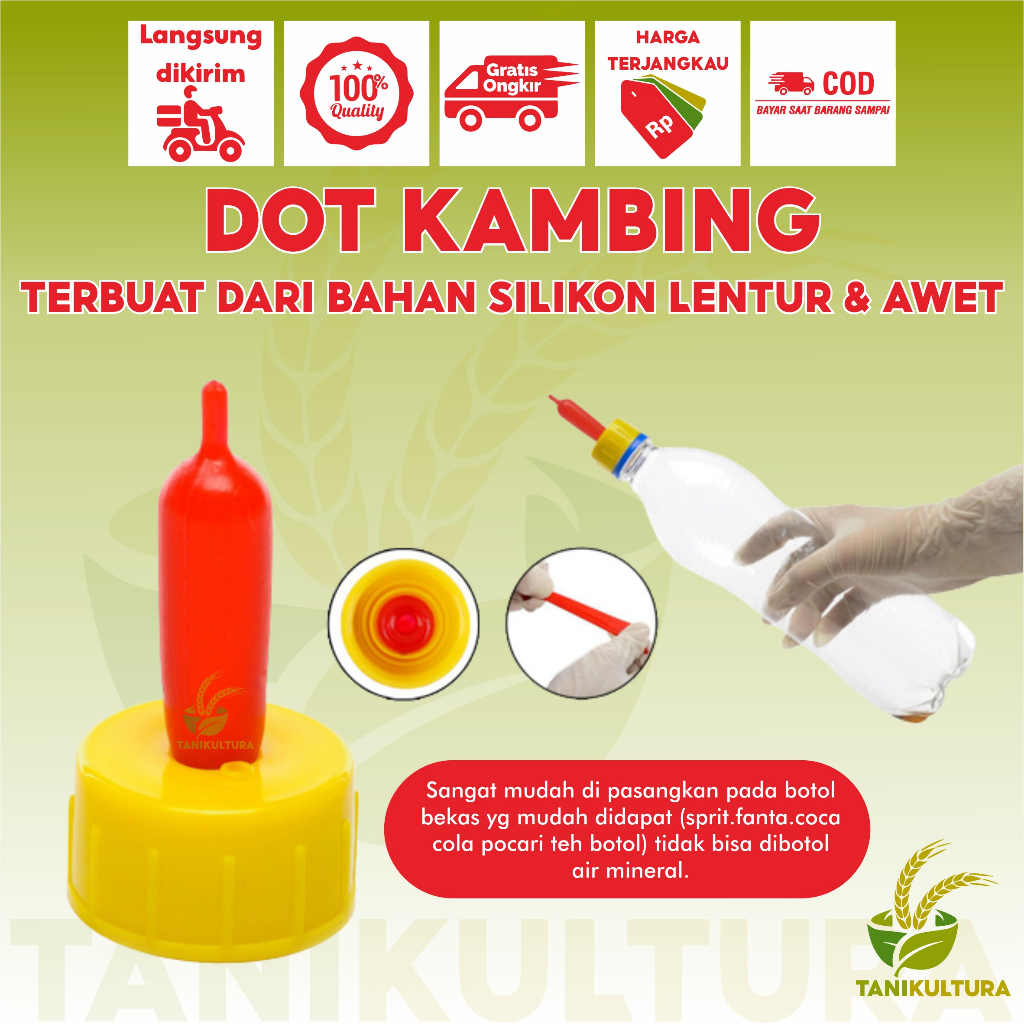 Dot Kambing Cempe Dan Botol Silikon Dot Etawa Dot Domba  Dot Anak Kambing Anti Sedak