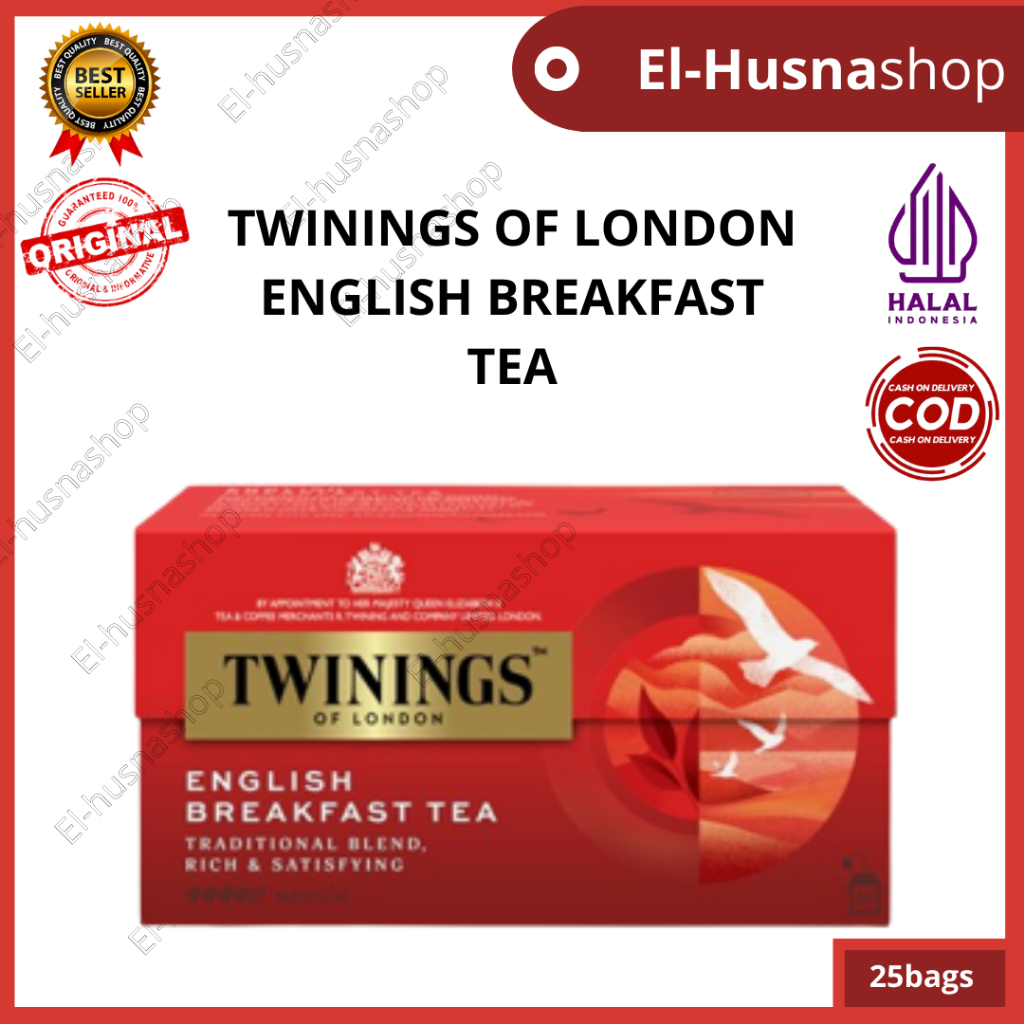 

Twinings Tea English Breakfast Teh Hitam Celup Isi 25 Kantong
