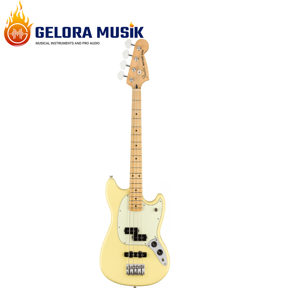 Gitar Bass Fender Limited Edition Player Mustang PJ, Maple FB, Canary Yellow