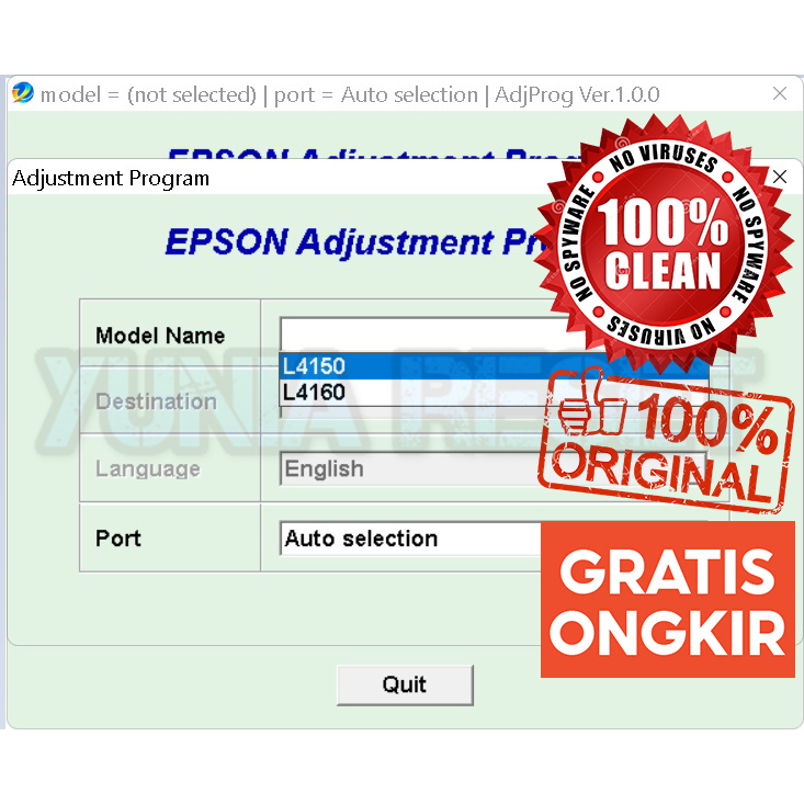 Resetter Epson L4150 L4160 - Reset Epson L4150 L4160 Unlimited 1 PC