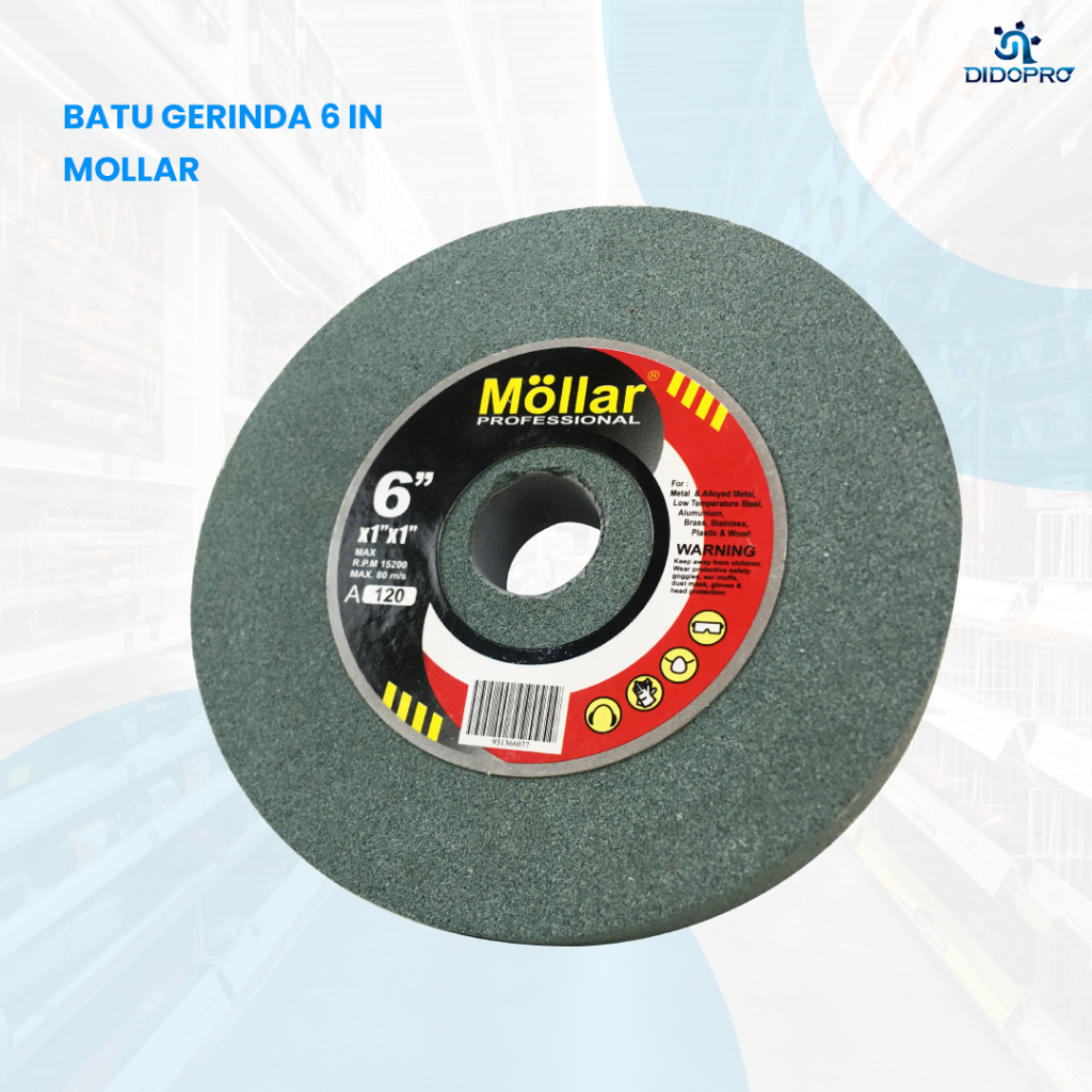 Batu Gerinda Duduk MOLLAR 6&quot; Grit 120