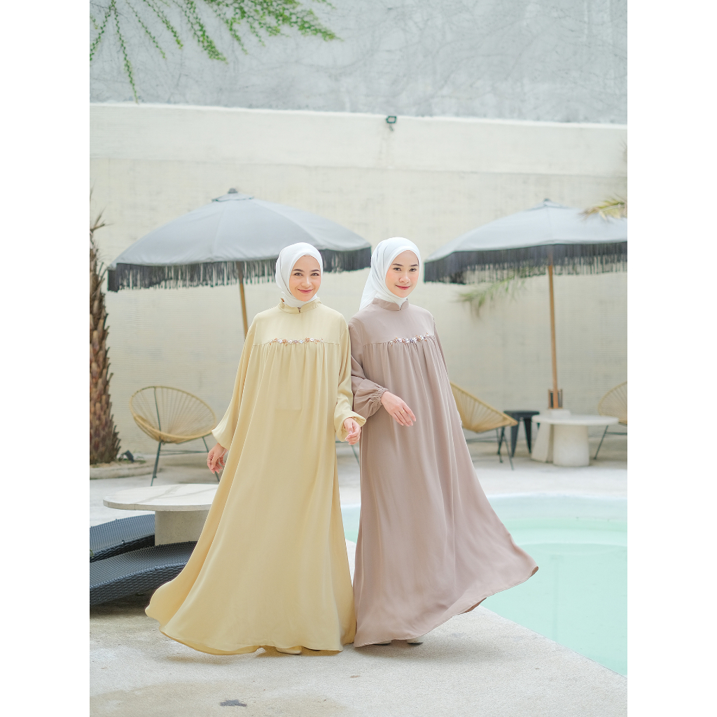 SYAQUILA DRESS Turki Abaya Remaja Untuk Lebaran Bahan Arabian Premium