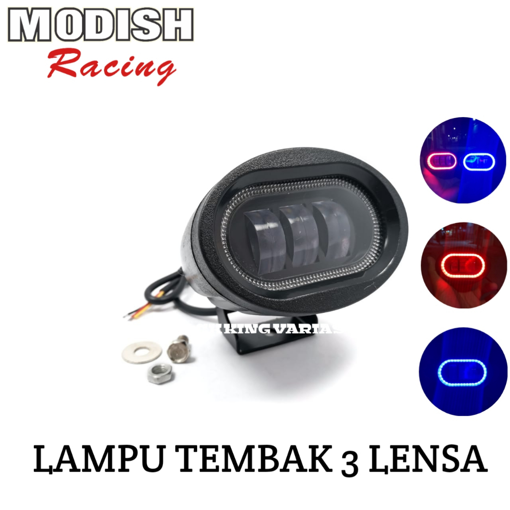 Lampu Tembak sorot LED CWL 3 mata Lensa Lampu Tembak Sorot LED Angle Eye Lampu Tembak 3 Lensa