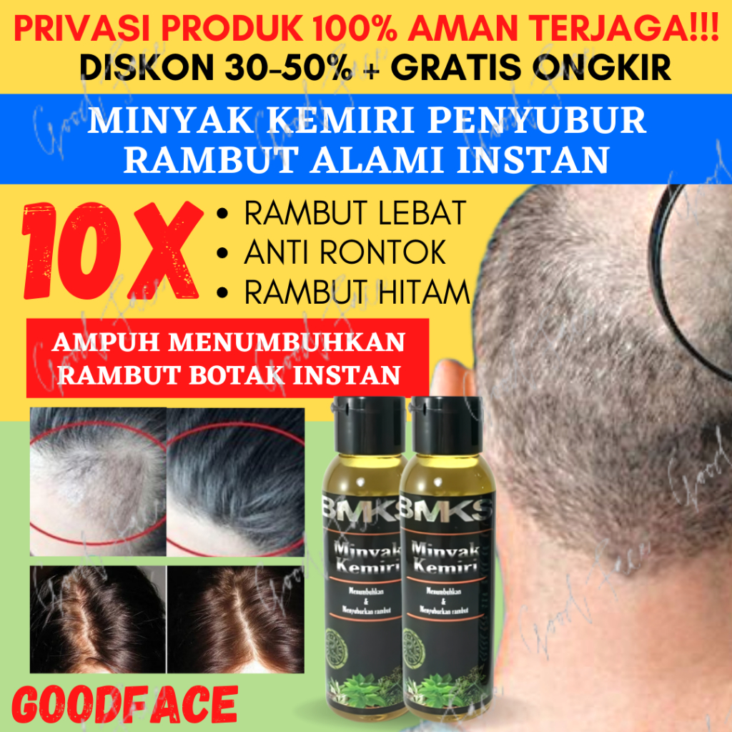 PENYUBUR RAMBUT AMPUH BMKS MINYAK KEMIRI 100ml ORIGINAL BPOM