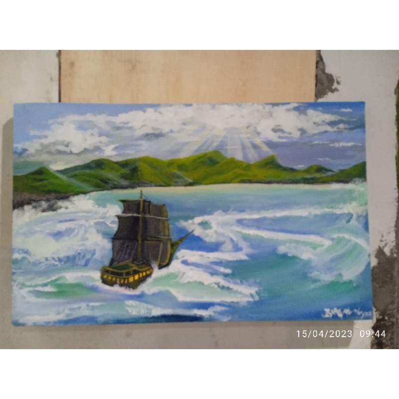 lukisan tangan lukisan kanvas lukisan pemandangan