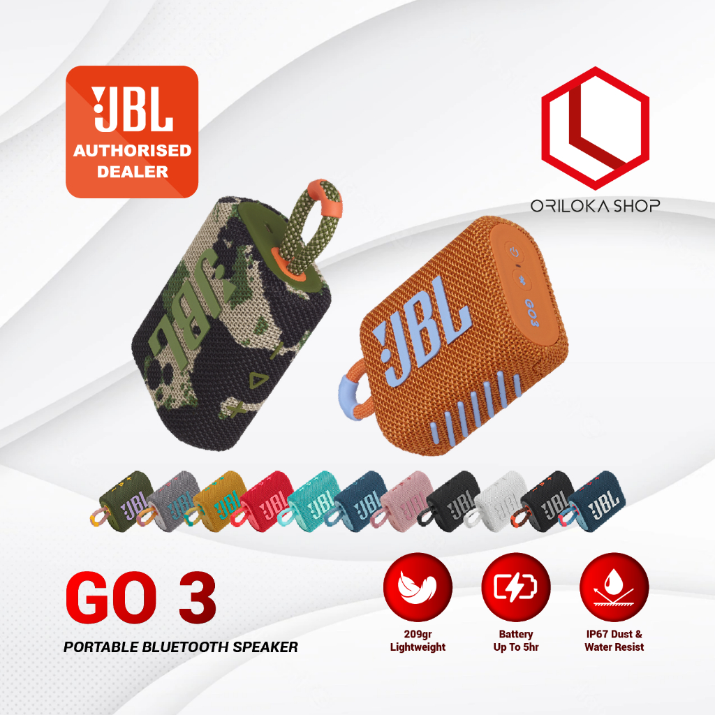 JBL GO 3 Speaker Bluetooth Portable - Garansi Resmi