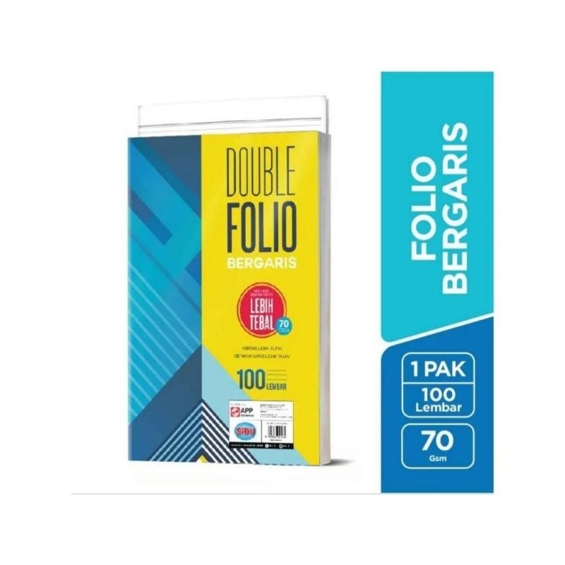 

KERTAS DOUBLE FOLIO BERGARIS SINAR DUNIA ISI 100 LBR 70 GSM PUTIH TEBAL ORI SIDU