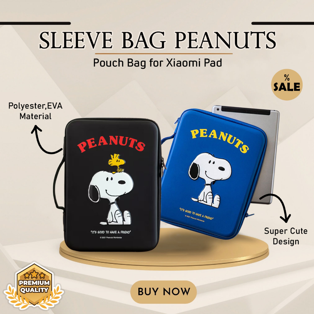 Tas Sleeve Bag Xiaomi Pad 5 MiPad 2021 Handbag Peanut Sarung Tablet Pouchbag Sleevebag Karakter Kart