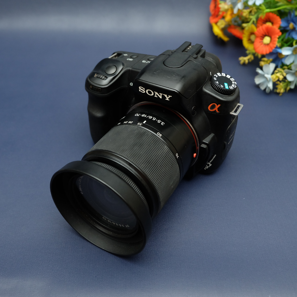 Sony A200 Lensa Kit 18-70 Kamera DSLR - Flash off -Vms