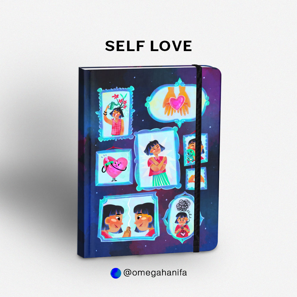 

Life Plan Journal - Dotted Notebook "Self Love" x @omegahanifa - Bullet Journal A5, Special Artist Collaboration