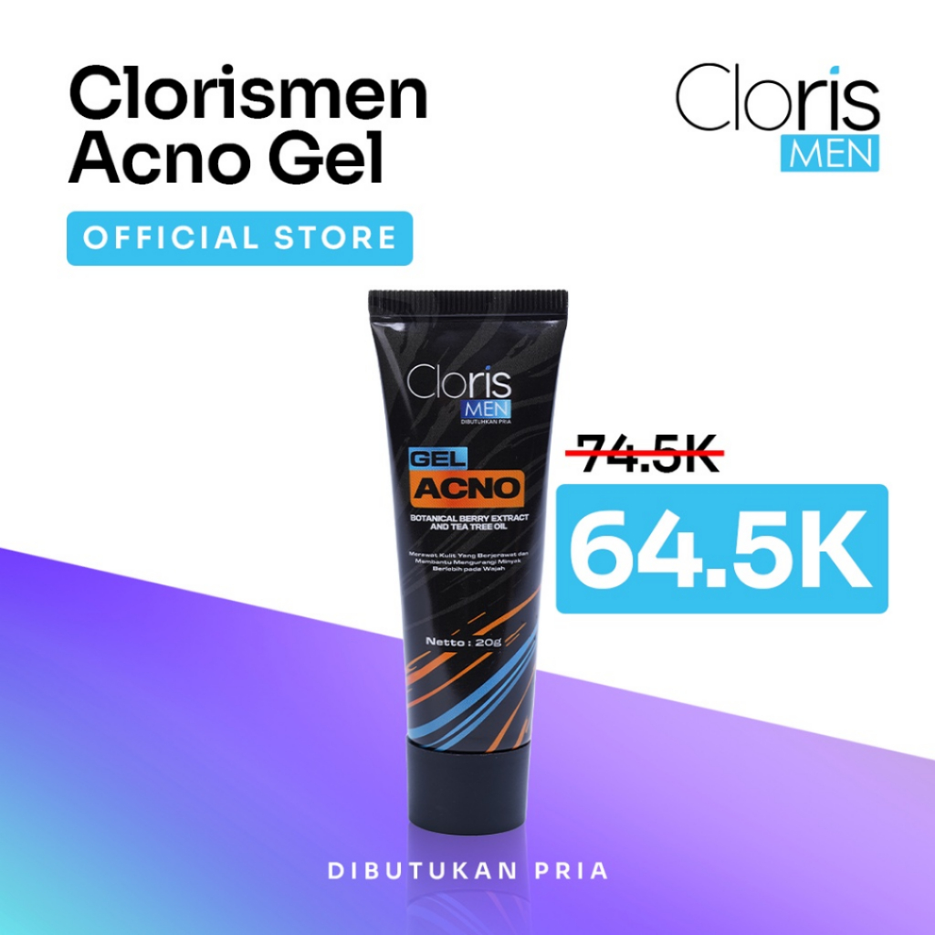 [ Agen Resmi ] Clorismen Acno Gel - Jel Wajah Pria untuk Menghilangkan Jerawat Aktif