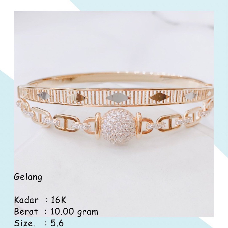 GELANG EMAS OVAL HER*ES 10.00gr 16K