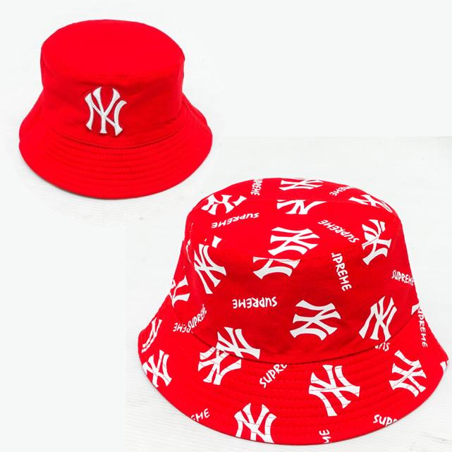 Topi Bucket Hat NY Monogram / Bucket Hat Bolak Balik