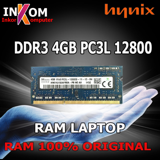 Ram Laptop DDR3 4GB PC3L 10600/12800