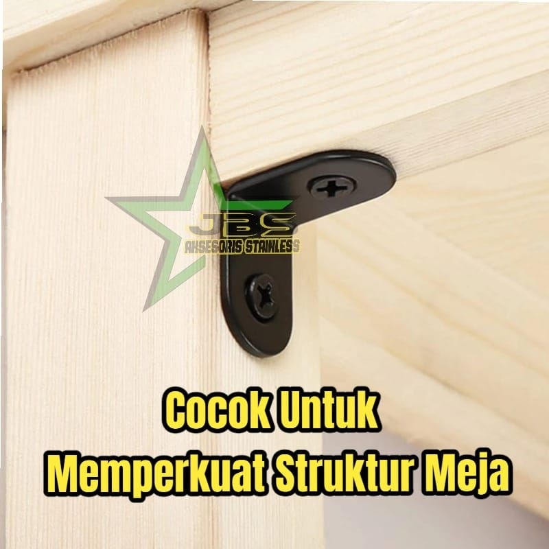 BRACKET SIKU AMBALAN BLACK MATTE 25X25MM(2,5CM) T: 2MM STAINLESS