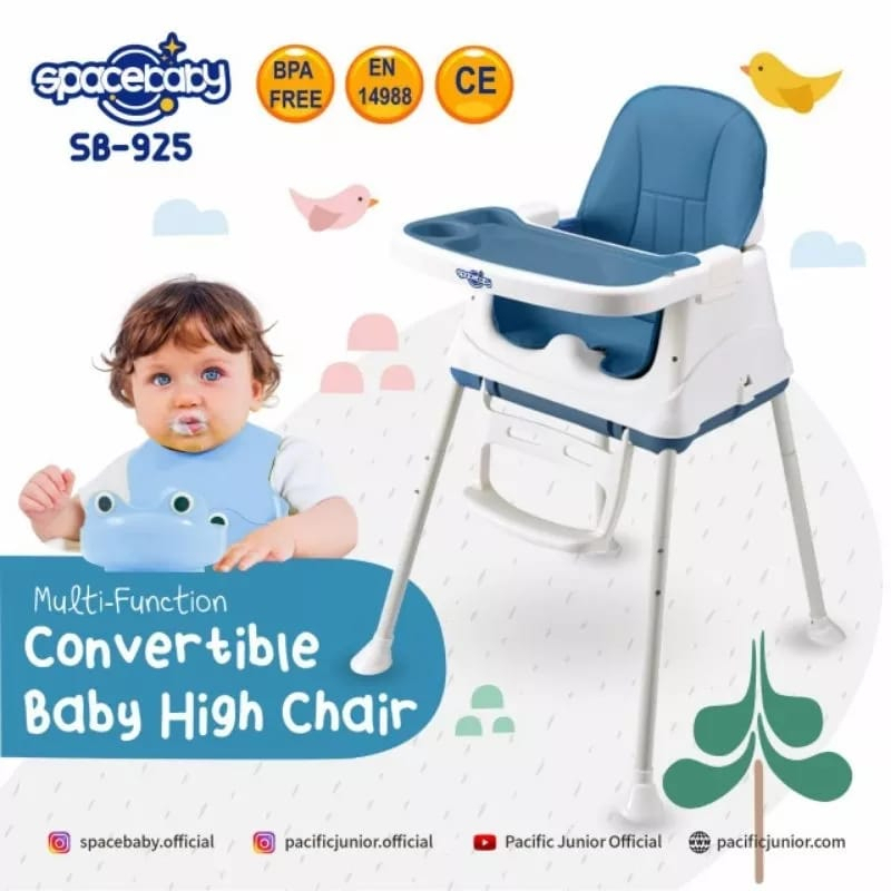 Space baby Multifunction Compertible Baby High Chair SB 925 / Kursi Makan Bayi Space Baby SB 925