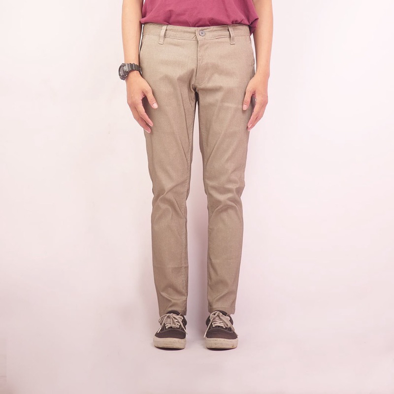 Celana Panjang Chino Slimfit Bahan Stretch OLIVE