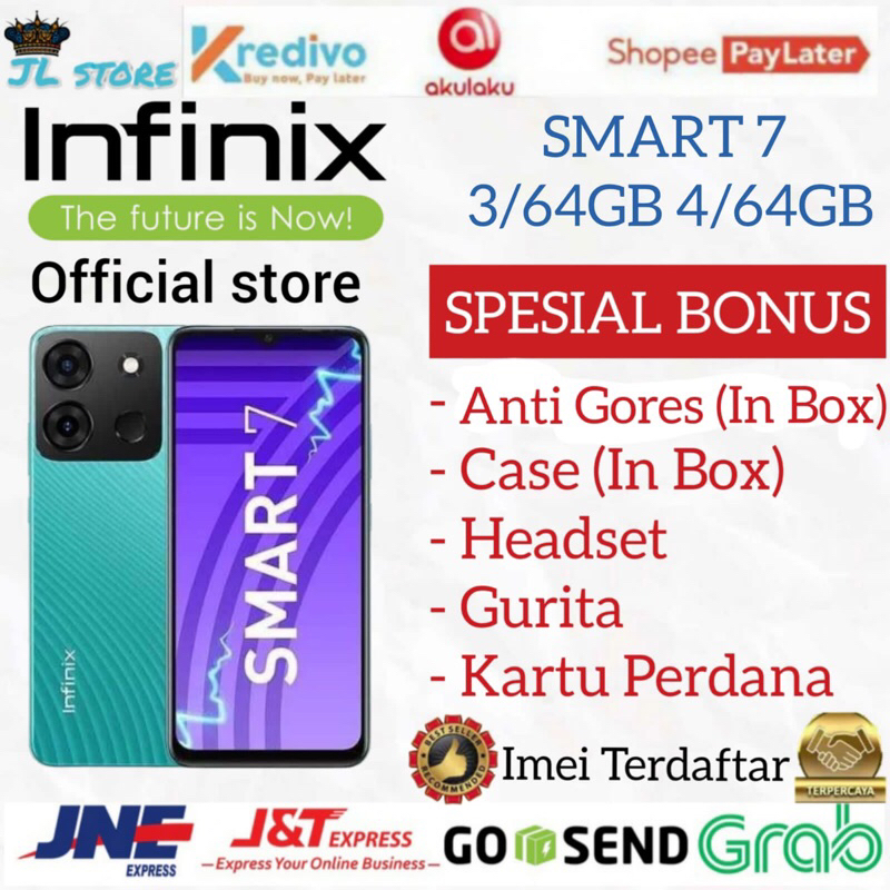 INFINIX SMART 7 RAM 4/64GB & 3/64GB GARANSI RESMI INFINIX