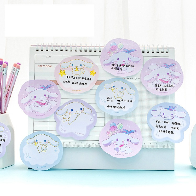 KERTAS MEMO NOTEPAD STICKY NOTE CINNAMOROLL LUCU UNTUK CATATAN KECIL PENTING DEKORASI BUKU JOURNAL JOURNALING SCRAPBOOK SCRAPING BOOK KERTAS MEMO TEMA KARTUN JEPANG LUCU KAWAII CUTE @banyak