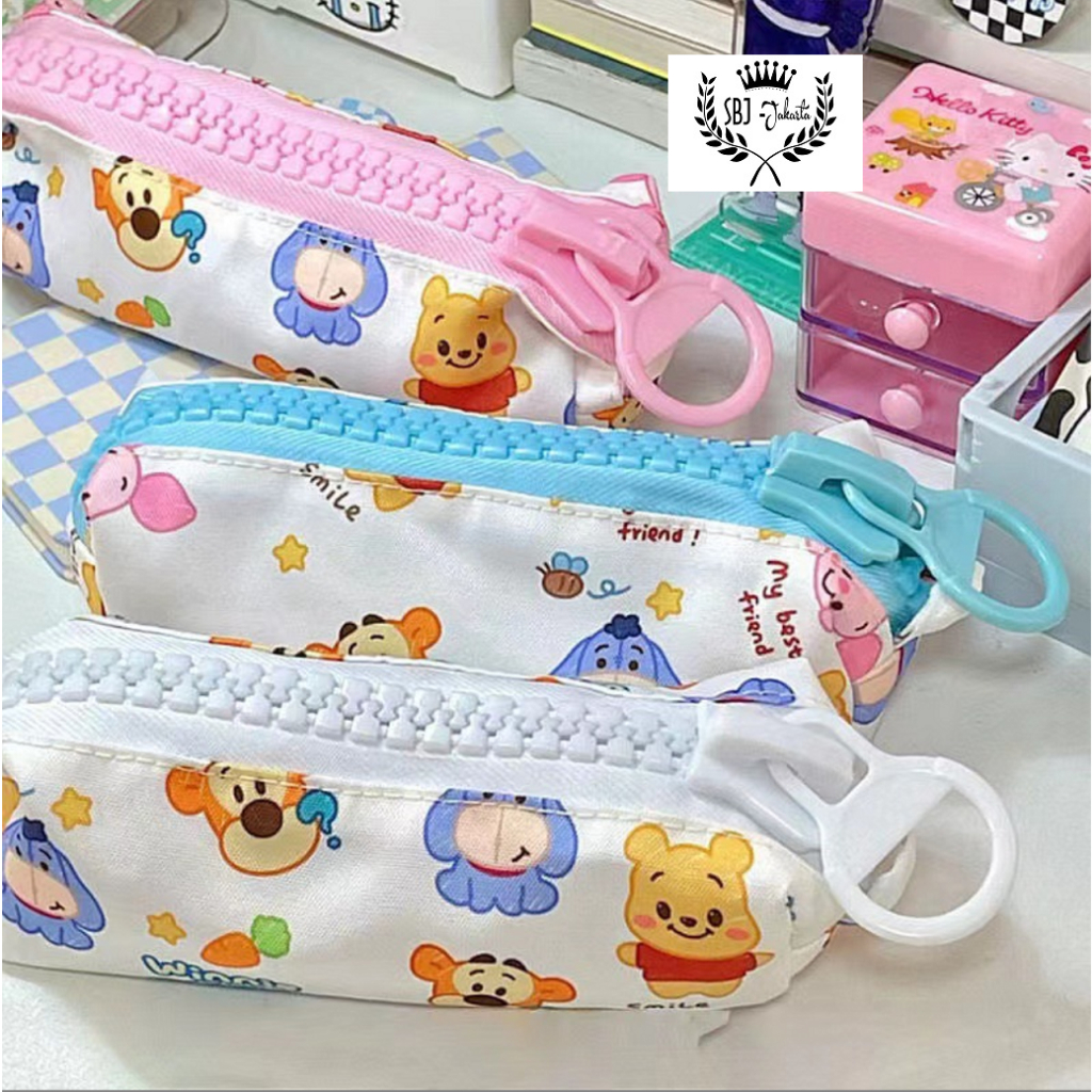 Tempat Pensil Kotak pensil Multifungsi Softcase Winnie The Pooh