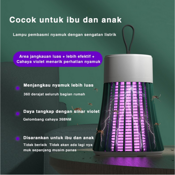 BB7 - Mosquito Killer Lamp USB Pembasmi Nyamuk Serangga Elektrik Aman Untuk Bayi Dan Ibu